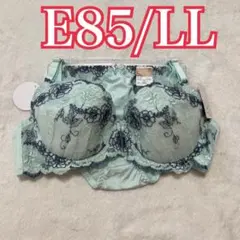 値下げ★【新品】ブラ＆ショーツ セット♡ E85 花柄刺繍 大きいサイズ ⑪