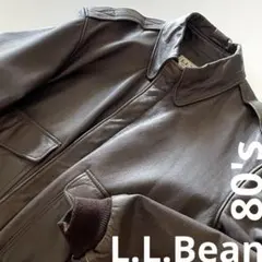 名作 80's L.L.Bean A-2 Leather Jacket L