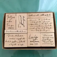 木製スタンプセット 8個入り