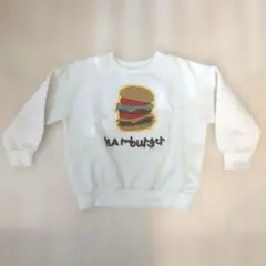 MARKEYSハンバーガー ホワイトトレーナー　裏起毛