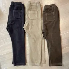 無印 おなかすっぽりコーデュロイレギンス 90cm