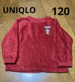 UNIQLO スヌーピー ボアトレーナー レッド
