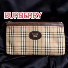 BURBERRY LONDON ノバチェック ポーチ - メルカリ