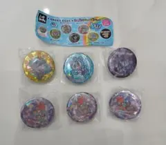 匿名配送エンジェルブルーラメ入りクリップ缶バッジまとめ売り