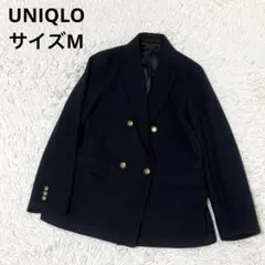 ユニクロ ダブルジャケット ネイビー 金ボタン サイズM 人気 UNIQLO