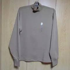 ユニクロ ヒートテック コットン タートルネックT ベージュ M