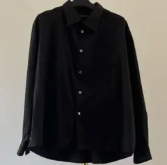 80s コムデギャルソン オム プリュス 長袖シャツ 黒 ボックス ショート丈