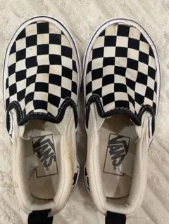 VANS チェッカーパターン スリッポン 16cm