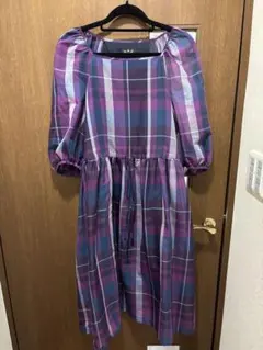 To b. by agnes b. シアーチェックワンピース