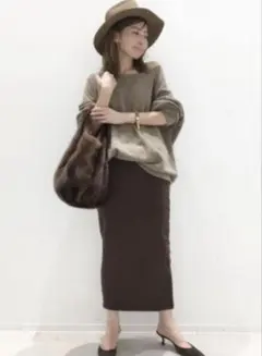 Americana アパルトモン　スウェットスカート　ブラウン