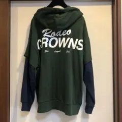 Rodeo Crowns ダークグリーン フード付きパーカー