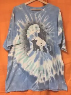 ディズニー】半袖Tシャツ ライオンキング タイダイカラー シンバ水色 
