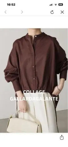 COLLAGE GALLARDAGALANTE 裾ドロストラミーシャツ　シアーのサムネイル