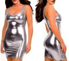 m*o様 セクシー ボディコン ラメ入りドレス タイト ワンピ オフショルダー