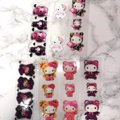 キティちゃん 着ぐるみ ヒョウ柄 ペンラ 防水シール
