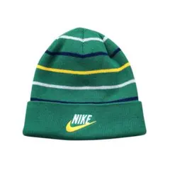 【00’s】NIKE ニット帽　ビーニー　刺繍ロゴ　vintage Y2K 古着