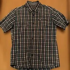 Eddie Bauer 半袖シャツ S グリーン系チェック