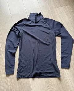 【美品】レディース ゴルフウェア ハイネックシャツ ネイビー