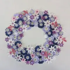 クラフトパンチ　フラワー③　パープル　ハンドメイド