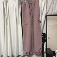 【me+em select】カーゴパンツ ワイドシルエット 裾ドローコード【s】