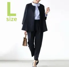 【残り3点】 パンツスーツ　ジャケット　ネイビー　フォーマル　セレモニースーツ