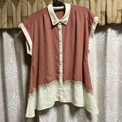 【axes femme】ビジュー付き半袖ブラウス