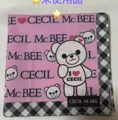 CECIL McBEE ハンカチ ピンク クマ柄