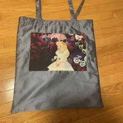 アリス　トート　バッグ　ライトブルー　ディズニー　韓国　サテンのサムネイル