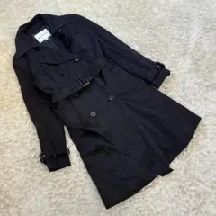 《 グラシア 》トレンチコート 裏地 キルティング 防寒 M ブラック ベルト