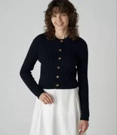 トゥモローランド ハイブリットコットンケーブル クルーネックカーディガン 美品