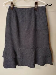 黒と白のドット柄 フレアスカート サイズМ