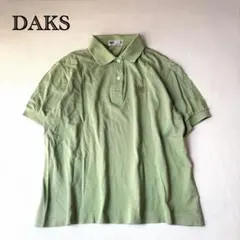 DAKS ダックス ポロシャツ 刺繍ロゴ コットン 日本製 M ゆったりのサムネイル