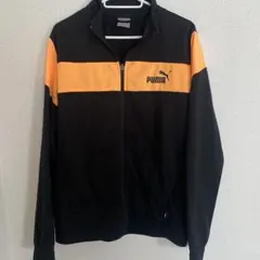 PUMA プーマ　蛍光オレンジ　ブラック　黒　ジャージ　M