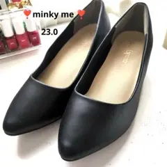 minky me❣️ ブラック　パンプス　23cm　ベーシック　ミンキーキーのサムネイル