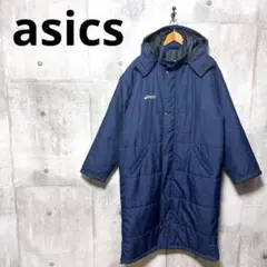 asics アシックス メンズビッグサイズ ベンチコート O ネイビー