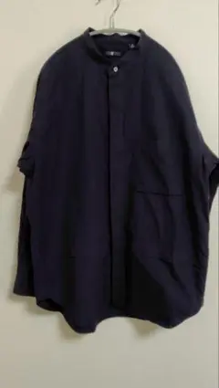 UNIQLO +J スーピマコットンオーバーサイズスタンドカラーシャツ　L　黒