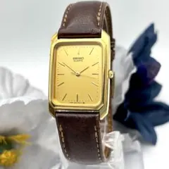 239 稼動 SEIKO 時計 タンク メンズ レディース ゴールド スクエア