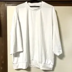 メンズ 白Tシャツ 5分袖 Lサイズオーバーサイズ gu 春夏秋