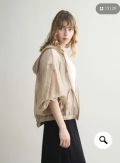 three dots シャイニーシャツ ジップアップフーディのサムネイル