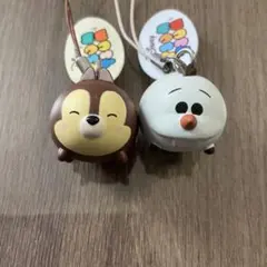 ツムツム TSUMTSUM ストラップ　マスコット　オラフ　チップ　２個セット