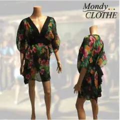 ジャマイカ直輸入 シフォントップス チュニック シフォン フリーサイズ