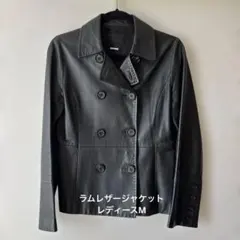 値下げ交渉歓迎♡VOICE MAIL ラムレザー ジャケット M 黒　古着