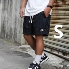 新品未開封　NIKE ウーブンショートパンツ ブラック Sサイズのサムネイル