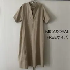 美品 MOGA 村山佳世子 リヨセルLi/Coニドムワンピース 2 ベージュ