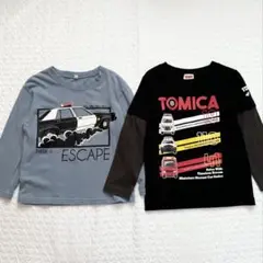 トミカ パトカー 長袖Tシャツ 110 2枚セット