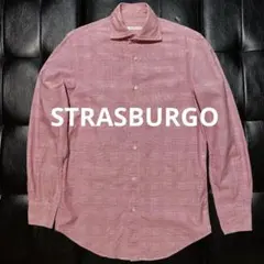 【STRASBURGO】ストラスブルゴ ホリゾンタルカラー シャツ 赤白 Sのサムネイル