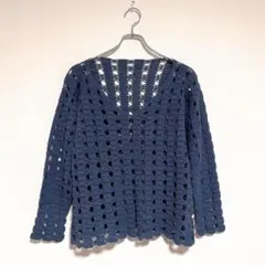 オシャレ　可愛い　長袖　網目　透け　カジュアル　レディース　ニット/セーター