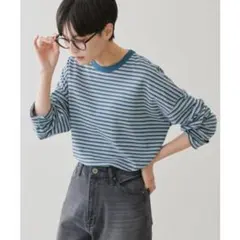 【AMERICAN HOLIC】マルチボーダーカットプルオーバーのサムネイル