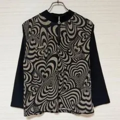 グロッシービュート ハート ハーフジップ トップス ストレッチ 長袖