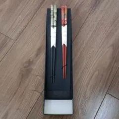 和風デザイン 木製箸 2本セット新品